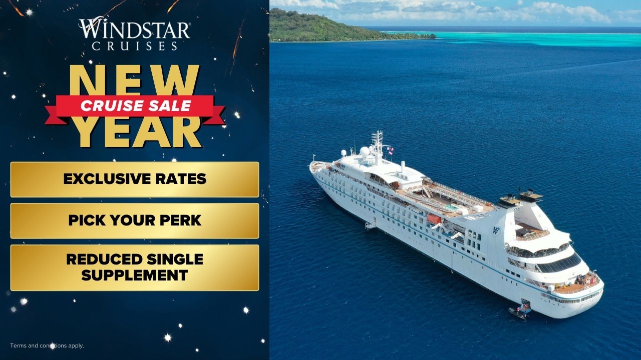 Windstar Cruise New Year Sale.