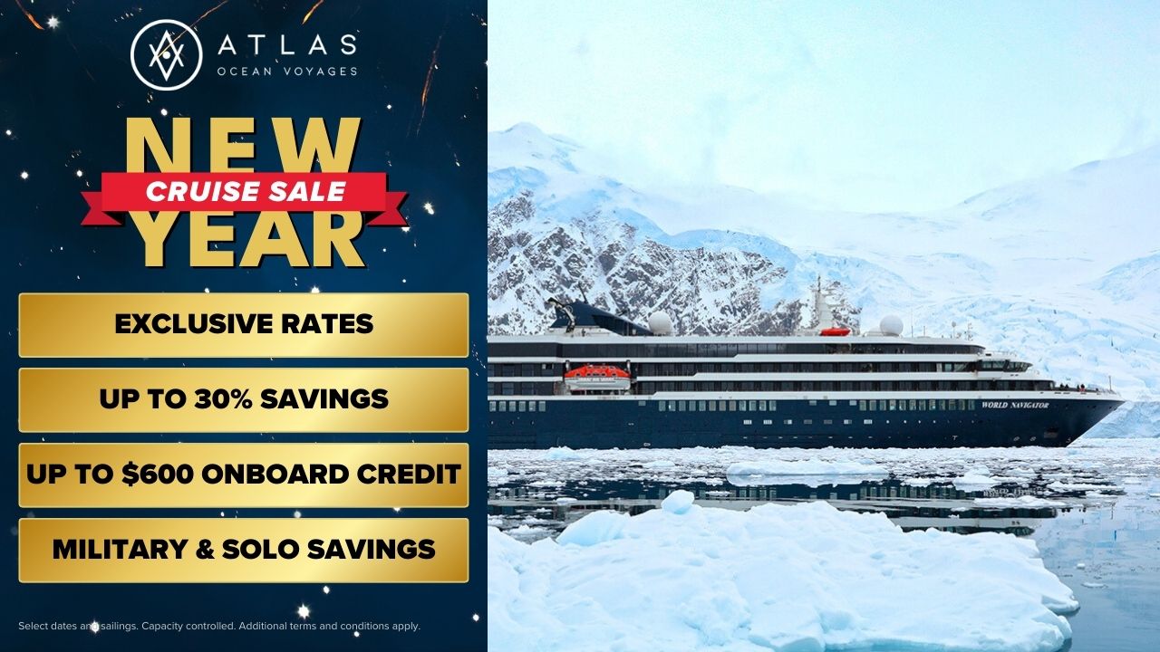 Atlas Ocean Voyages New Year Sale.