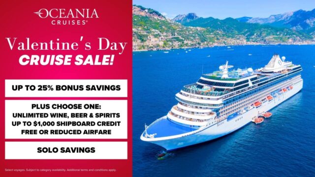 Oceania Cruises Valentine’s Day Sale